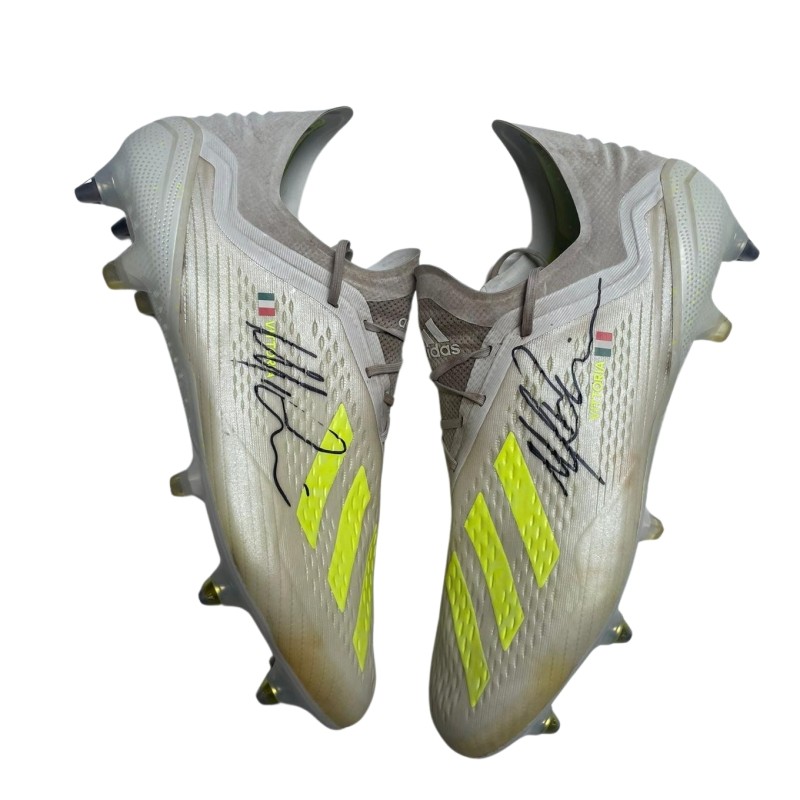 Perin's Juventus Match-Worn Boots, 2018/19 - Signed with video proof