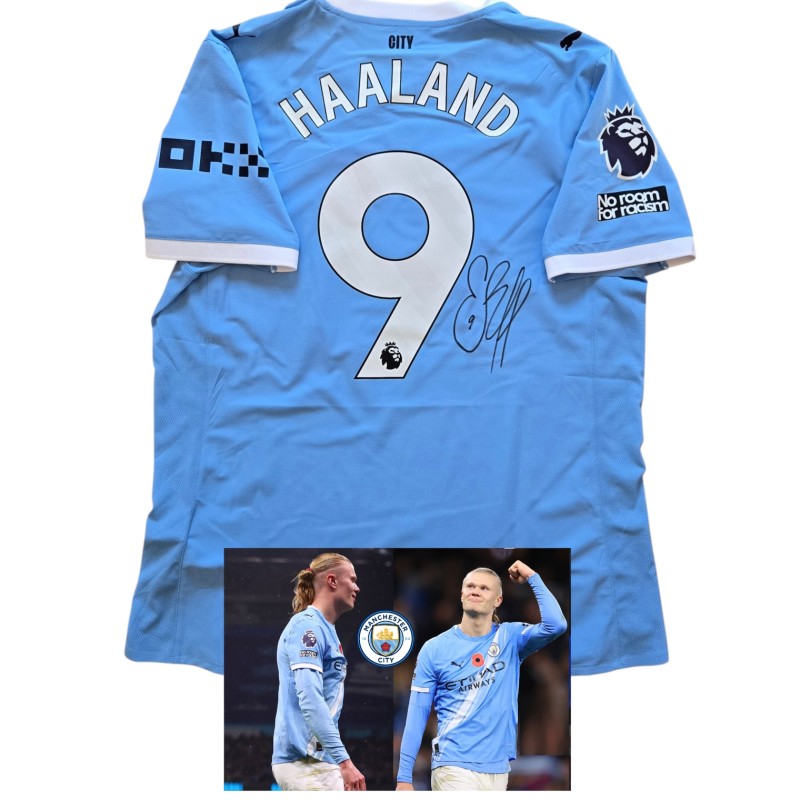 Haaland's "Poppy" Signed Match-Issued Shirt, Manchester City vs Liverpool 2025
