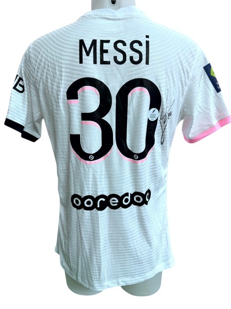 Messi's Paris Saint-Germain Signed Replica Shirt, 2021/22