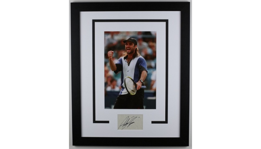 Andre Agassi Signed Display