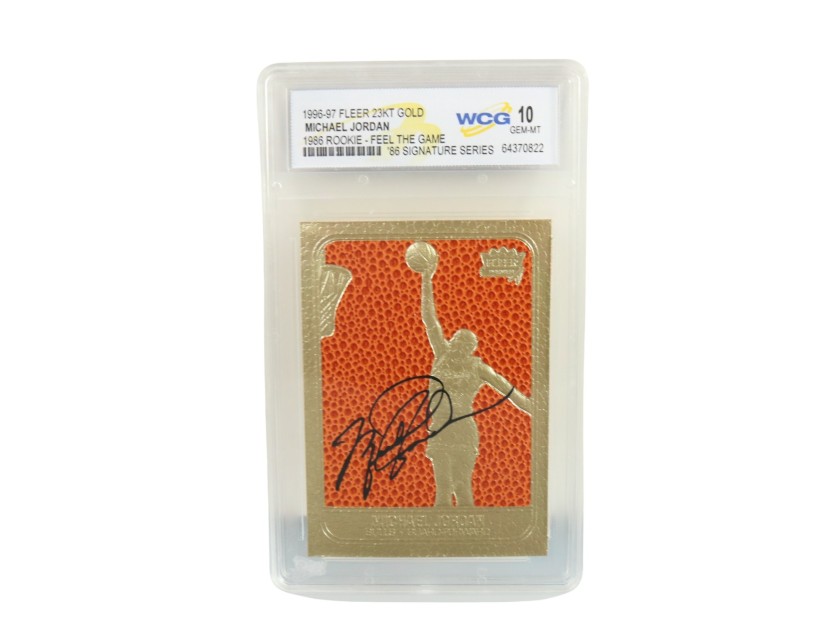 Card in oro Michael Jordan Fleer Rookie "Feel the Game" Signature, 1996/97