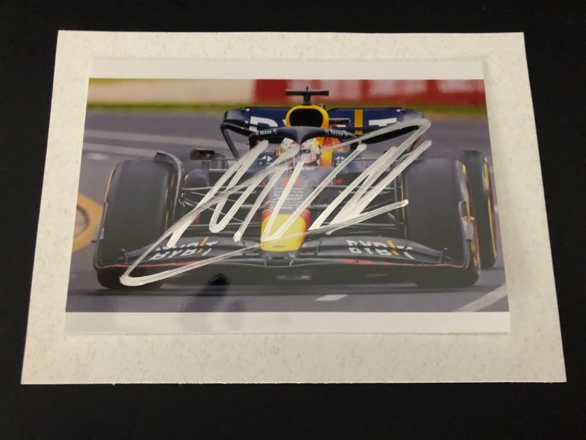 Fotografia autografata da Max Verstappen