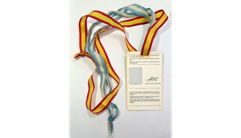 Alfredo Di Stefano - Original Pass, Spain 1982 World Cup