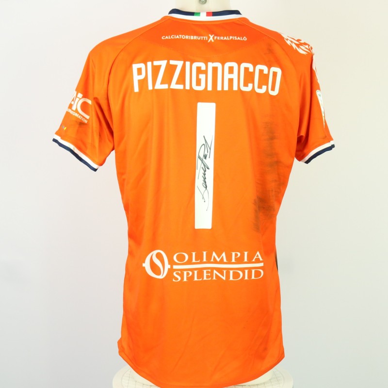 Pizzignacco's CALCIATORIBRUTTI Unwashed Signed Shirt, Feralpisalò vs Parma 2024