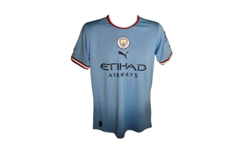 Authentic 22/23 Erling Haaland Signed Manchester City Jersey BAS