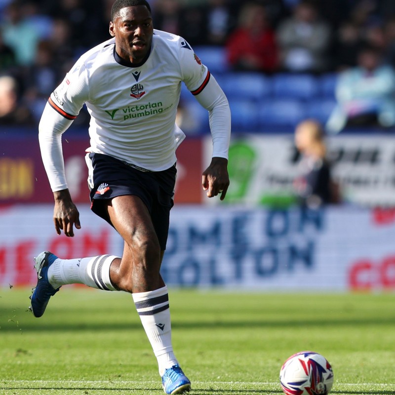 Maglia autografata di Ricardo Almeida Santos del Bolton Wanderers contro lo Shrewsbury