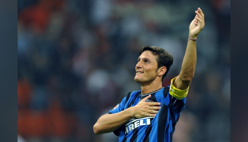 Inter Retro Shirt - Signed by Zanetti