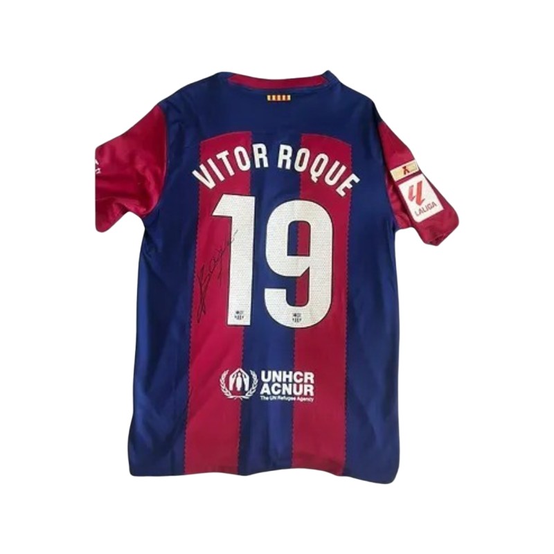 Vitor Roque's FC Barcelona 2023/24 Signed Replica Shirt