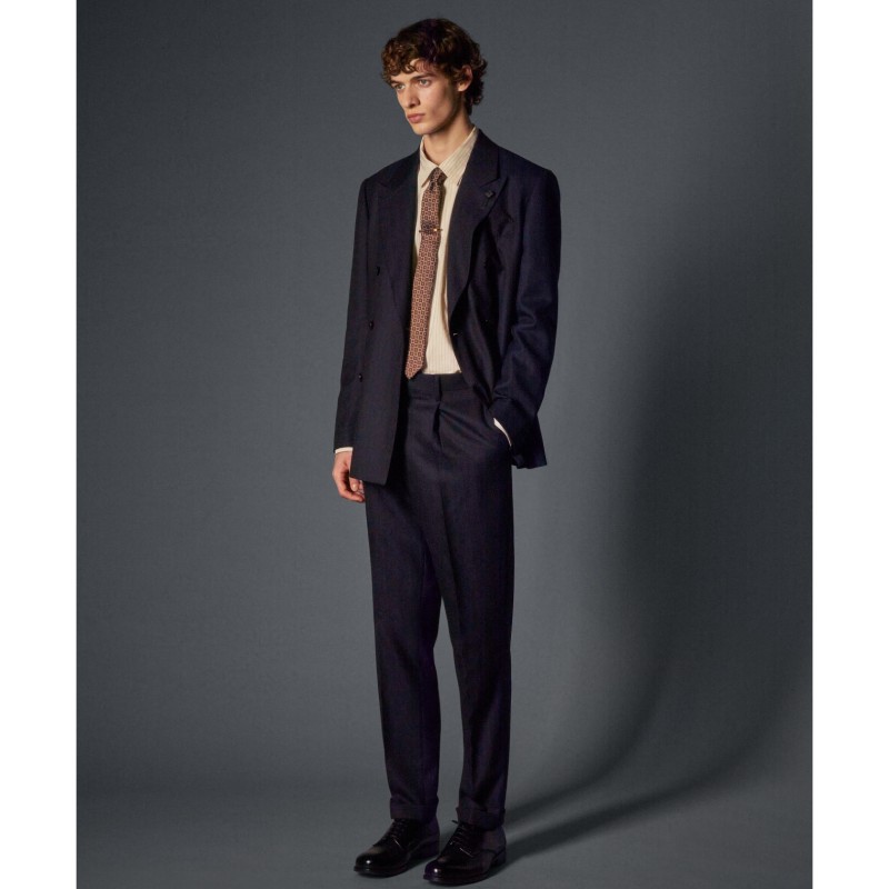Lardini - Navy Blue Suit, Size 50