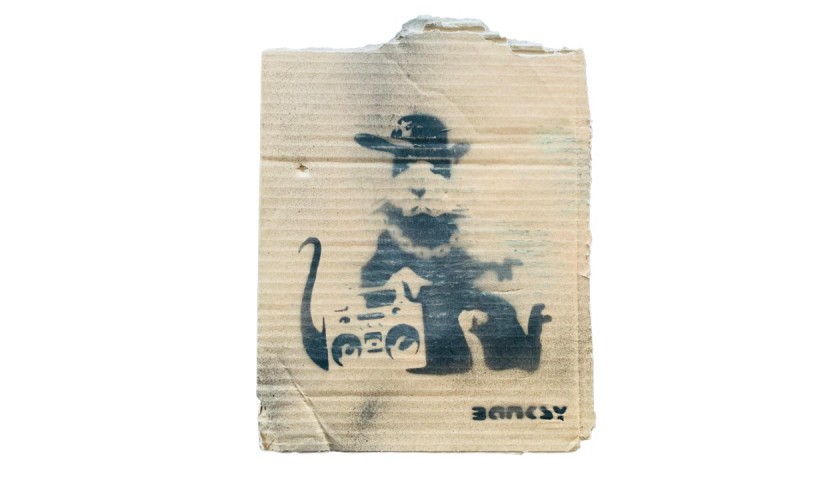 'Gangster Rat' Cardboard by Banksy - Dismaland Souvenir