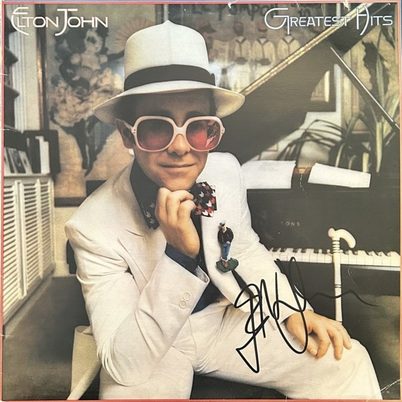 Elton John firmato Greatest Hits LP in vinile