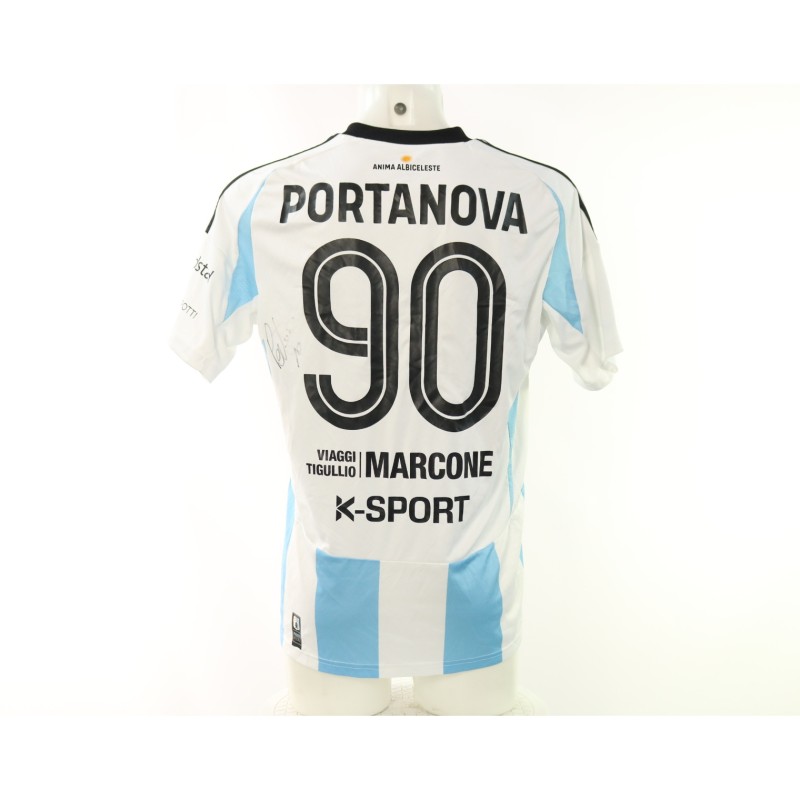 Maglia Portanova Virtus Entella vs Pianese Unwashed, 2025 - Autografata