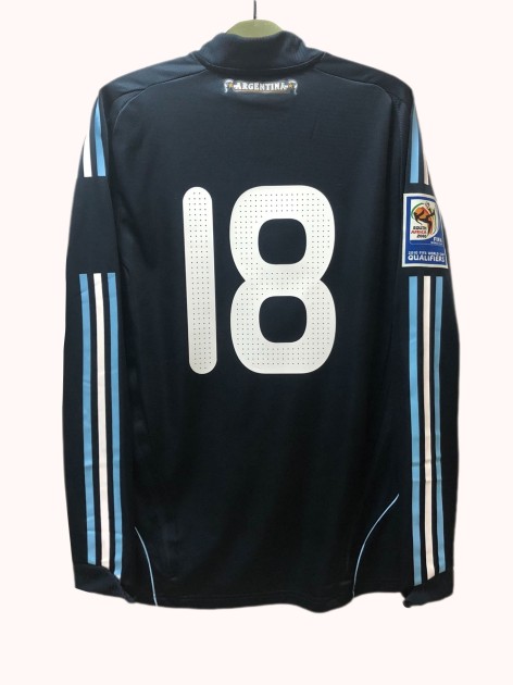 Messi's Argentina WC 2010 South Africa Qualifier Match Shirt, vs Uruguay