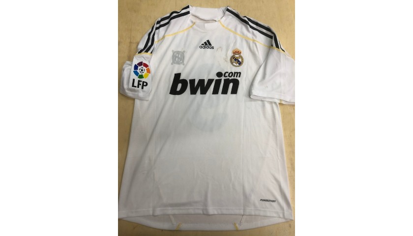 REAL MADRID 2009 2010 HOME ADIDAS FOOTBALL SOCCER SHIRT JERSEY CAMISETA #9  RONAL