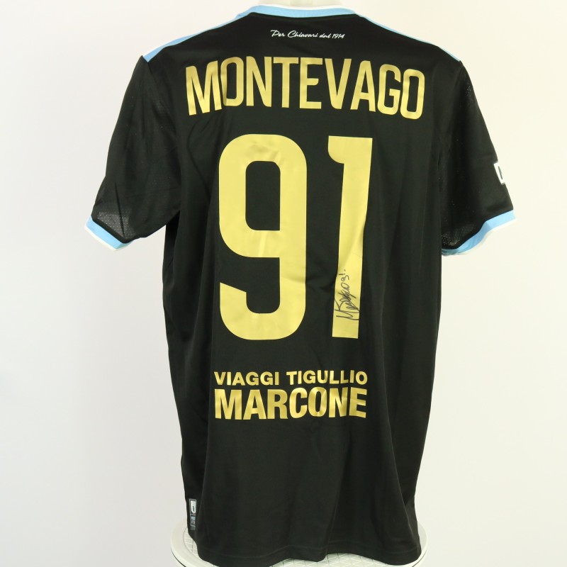 Maglia Montevago unwashed Pescara vs Virtus Entella 2024 - Autografata