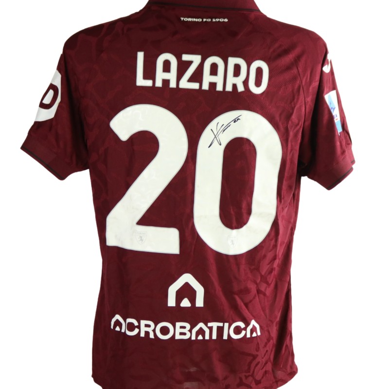Lazaro's Signed Unwashed Shirt, Udinese vs Torino 2026