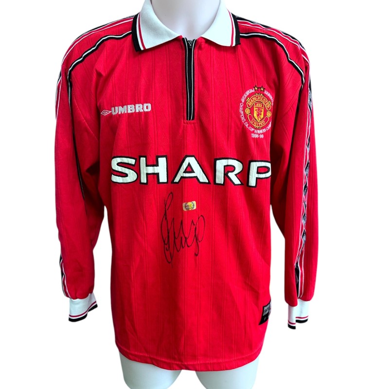 Manchester United's Replica Shirt, 1998/99 - Signed by Paul Scholes