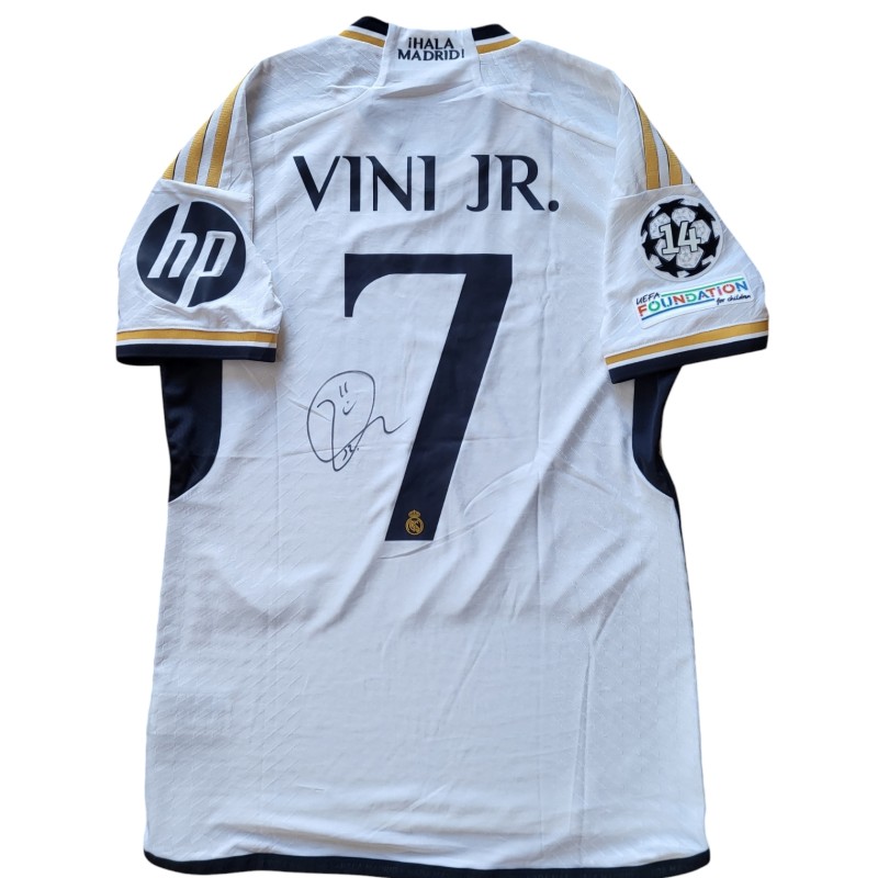 Vinicius' Borussia Dortmund vs Real Madrid Signed Match-Issued Shirt, UCL 2024 Finals