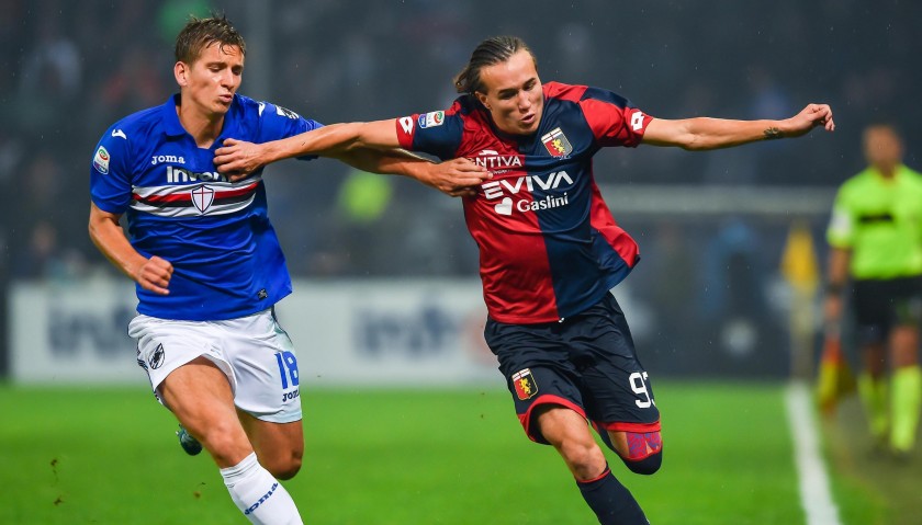 Laxalt's UNWASHED Special Genoa-Sampdoria Match-Worn Shirt