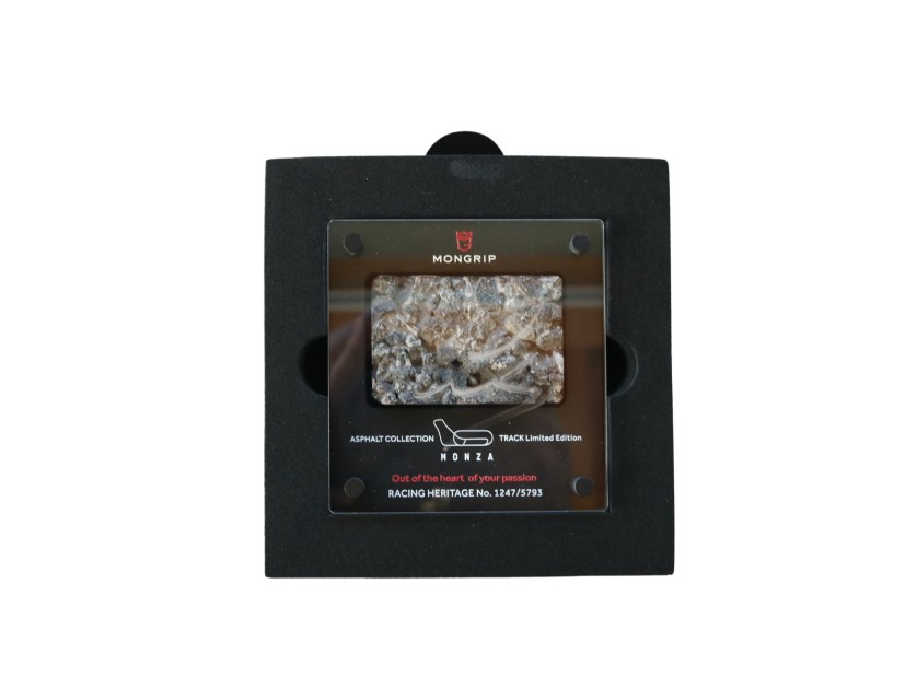 Relic with an Authentic Piece of Asphalt from the Autodromo Nazionale Monza, 2024 – Signed by Hamilton