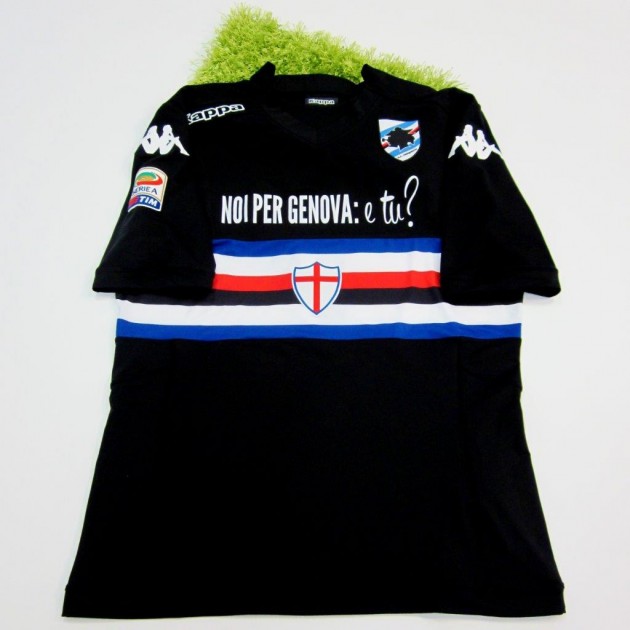 Da Costa Sampdoria match worn shirt, Cagliari-Sampdoria, Serie A 2014/2015