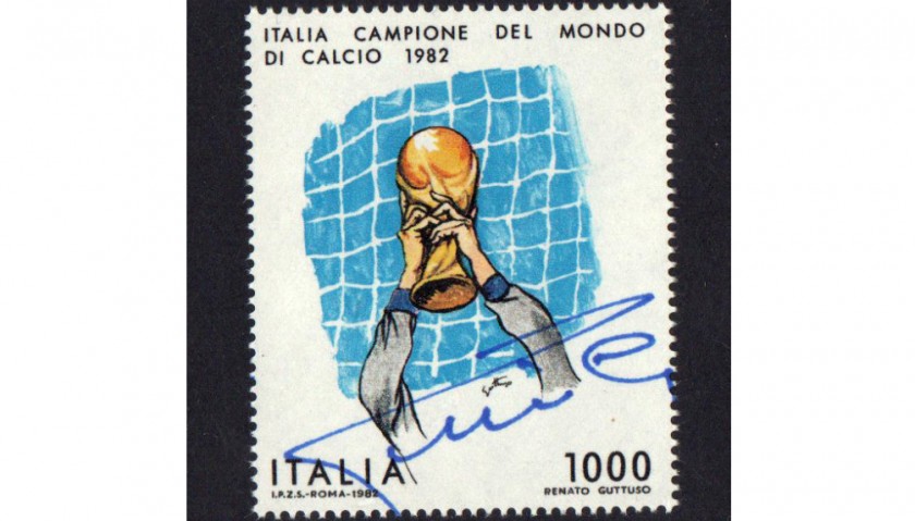 1982 World Cup Stamp Signed by Claudio Gentile