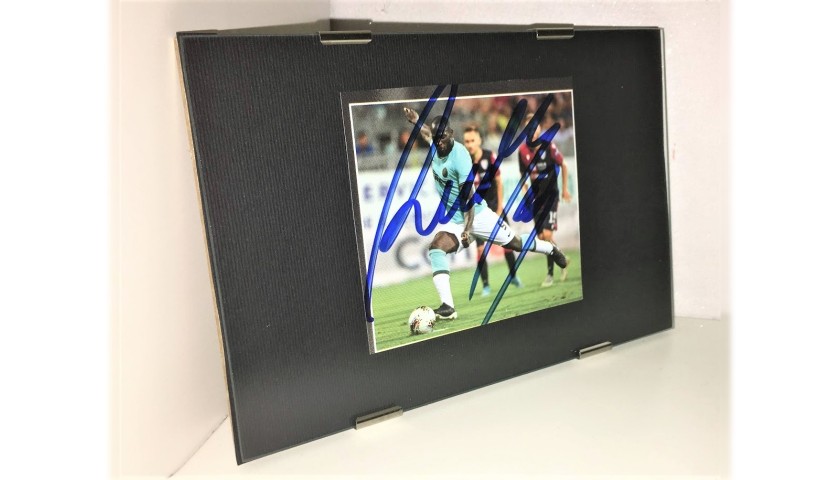 Fotografia autografata da Romelu Lukaku