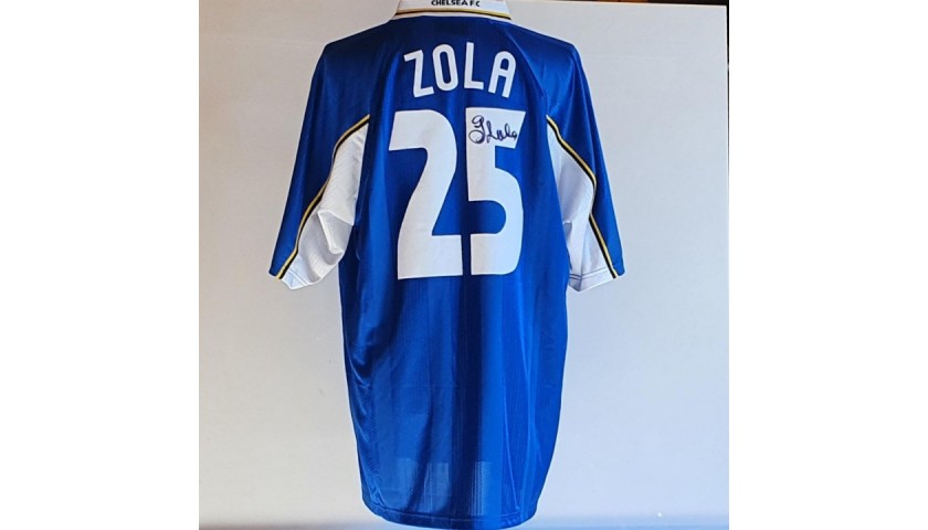 Zola's 1998 European Cup Signed Shirt