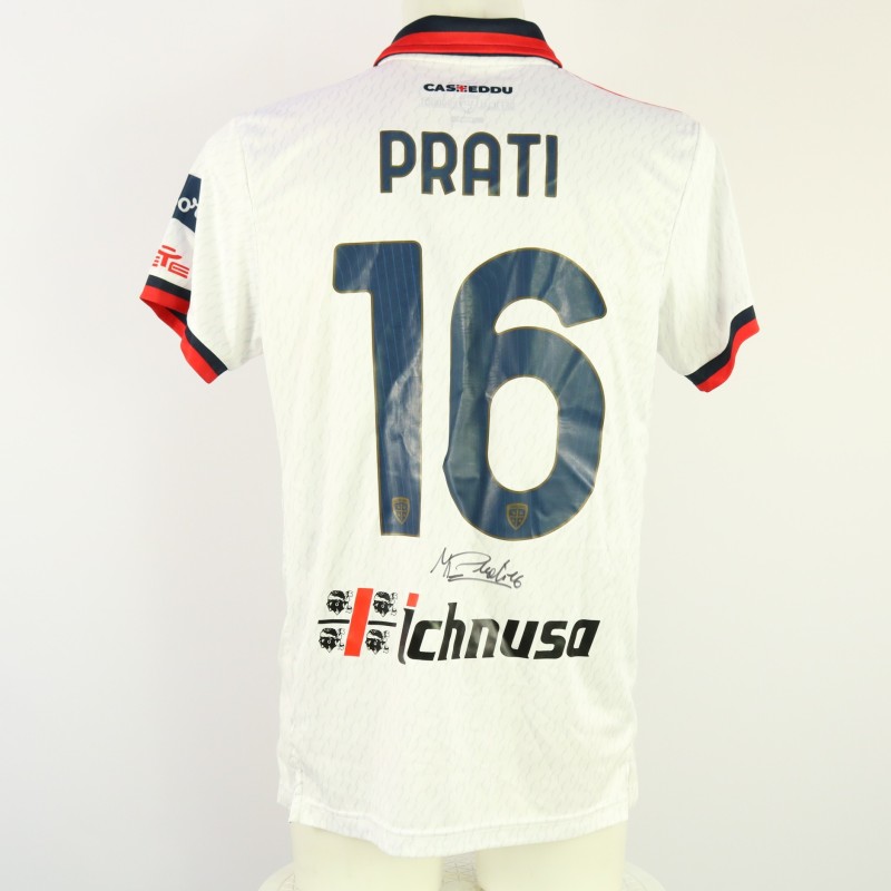Prati's Signed Unwashed Shirt, Inter Milan vs Cagliari 2024