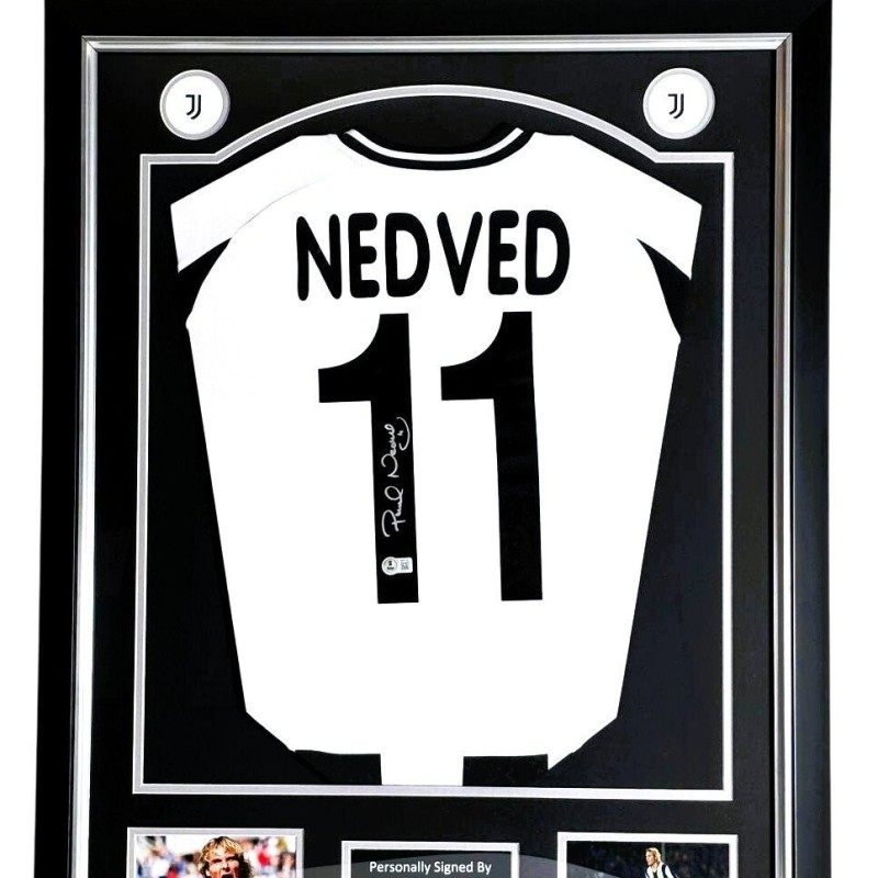 Pavel Nedvěd's Juventus 2024/2025 Signed and Framed Home Shirt