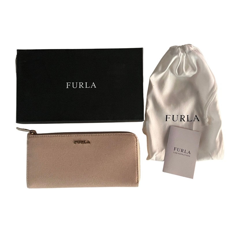Furla Babylon XL Zip Around L Wallet – Acero Leather