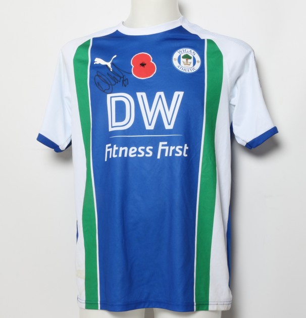 Nick Powell's Match-Worn Wigan Athletic Signed Poppy Home Shirt 