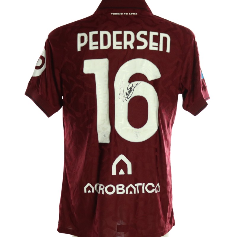 Pedersen's Signed Unwashed Shirt, Cagliari vs Torino 2026