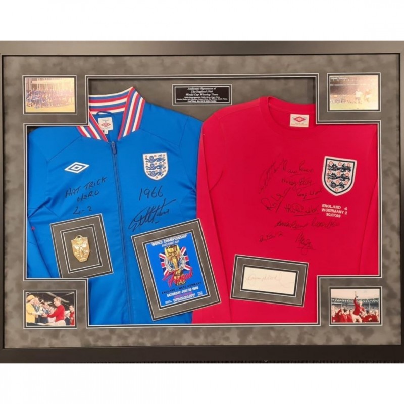 England 1966 World Champions Signed and Framed Shirts