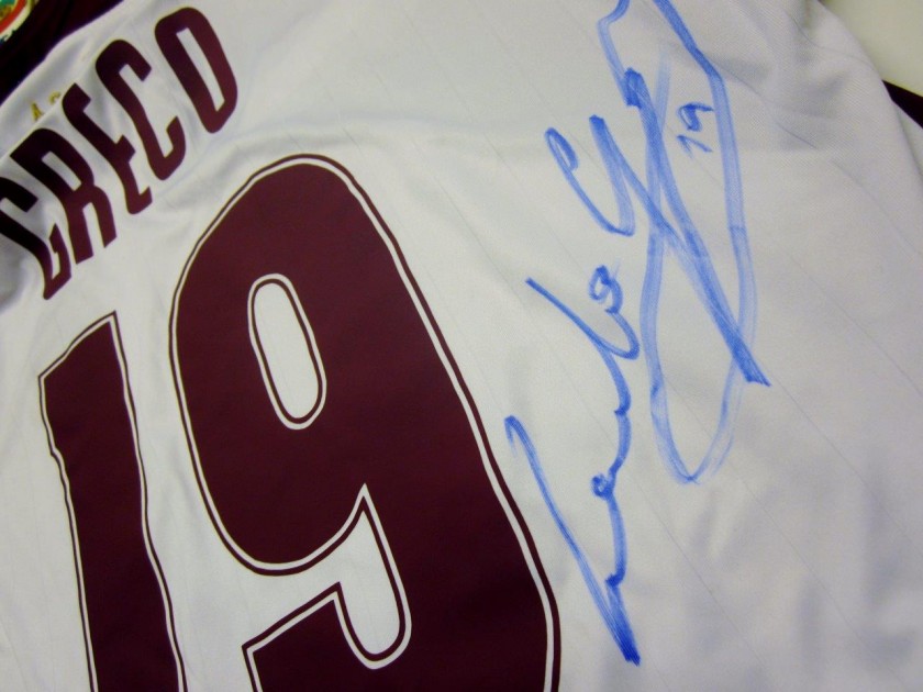 Livorno match worn shirt, Greco, Fiorentina-Livorno, Serie A 2013/2014 - signed