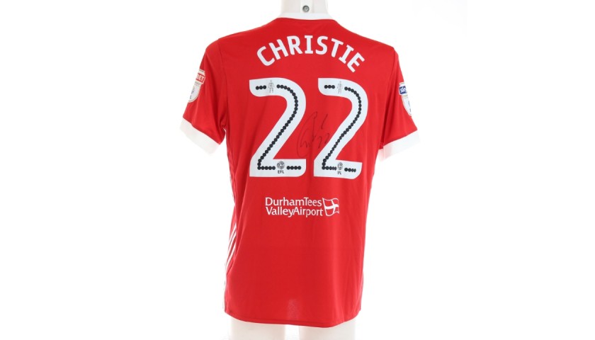 Cyrus Christie's Middlesbrough Signed Home Poppy Shirt