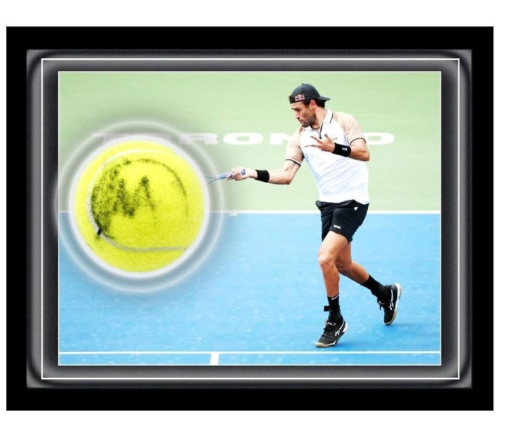 Matteo Berrettini Signed and Framed Tennis Ball