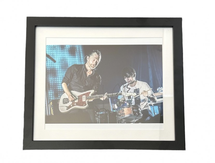 Thom Yorke of Radiohead Signed and Framed Photograph