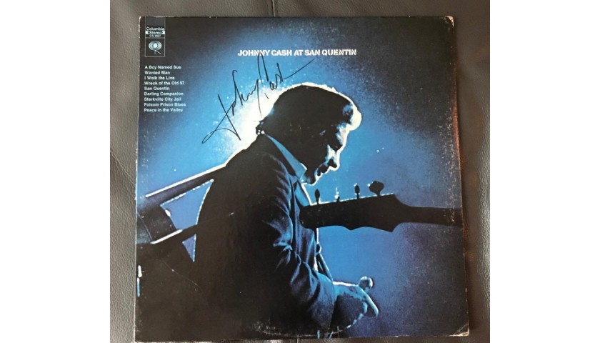 Johnny Cash Signed At San Quentin Vinyl LP 