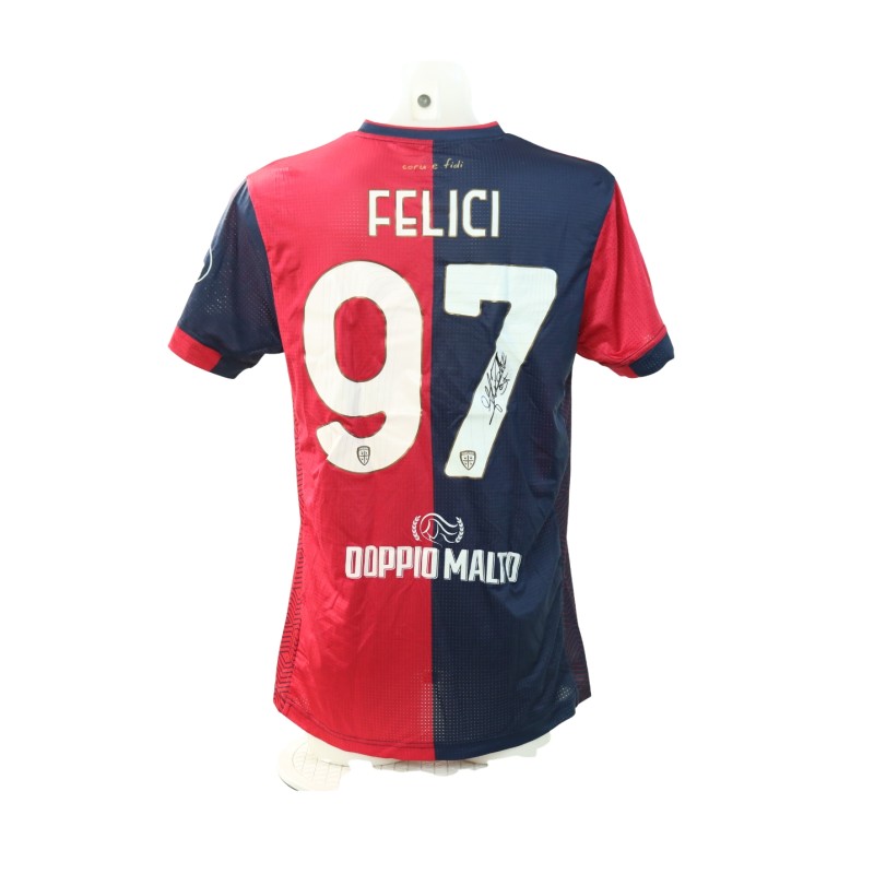 Felici's Signed Unwashed Shirt, Cagliari vs Inter 2024