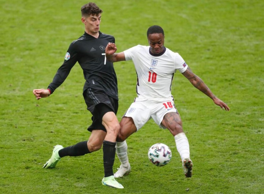 Raheem Sterling England 20/21 Euro Final Match White Home Soccer Jersey factory 2020-21