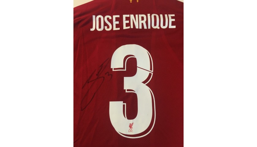 Enrique's Liverpool FC Legends Match Worn and Signed Shirt