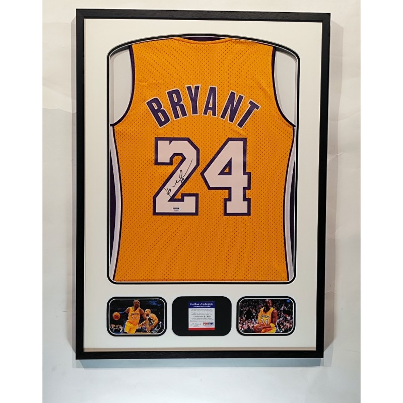 Kobe Bryant's Los Angeles Lakers Signed and Framed Jersey 