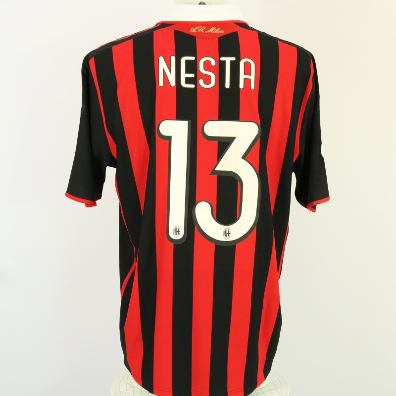 Alessandro Nesta's AC Milan 2009/10 Match Shirt, vs Udinese 