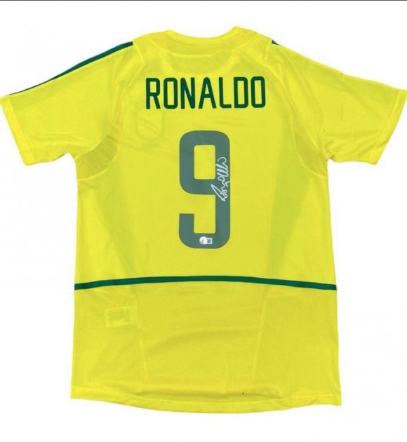 Ronaldo Nazario Signed Brazil National Team Shirt - CharityStars