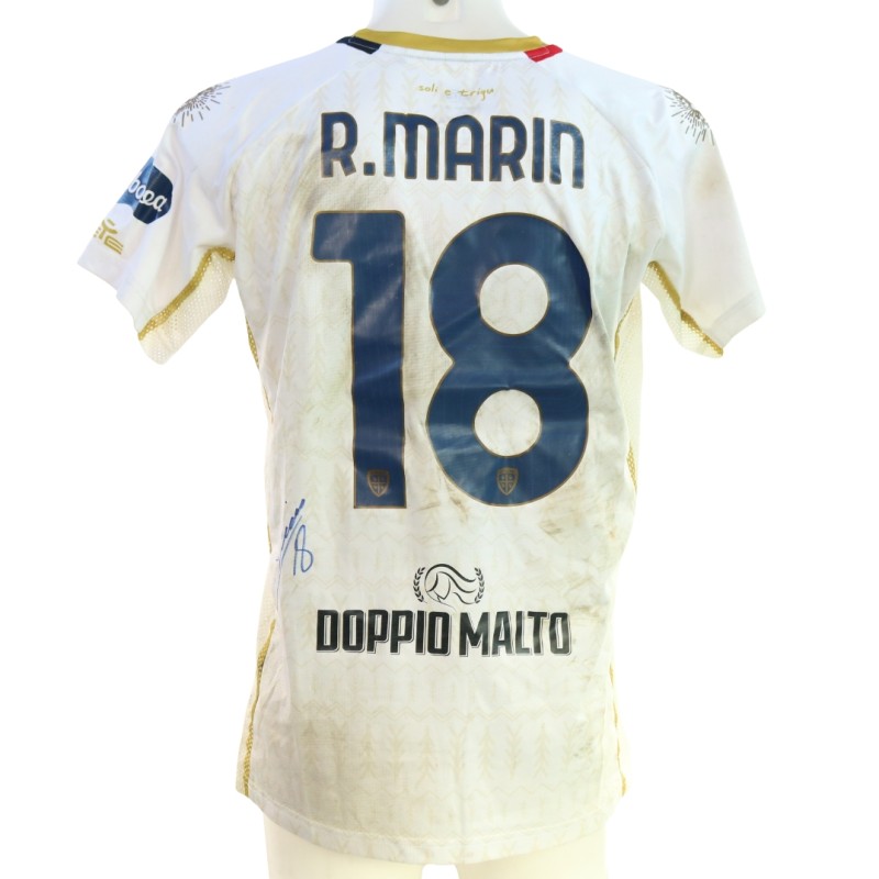 Marin's Signed Unwashed Shirt, Genoa vs Cagliari 2024