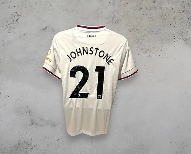 Maglia da trasferta del Crystal Palace 2022/23 firmata e incorniciata da Sam Johnstone