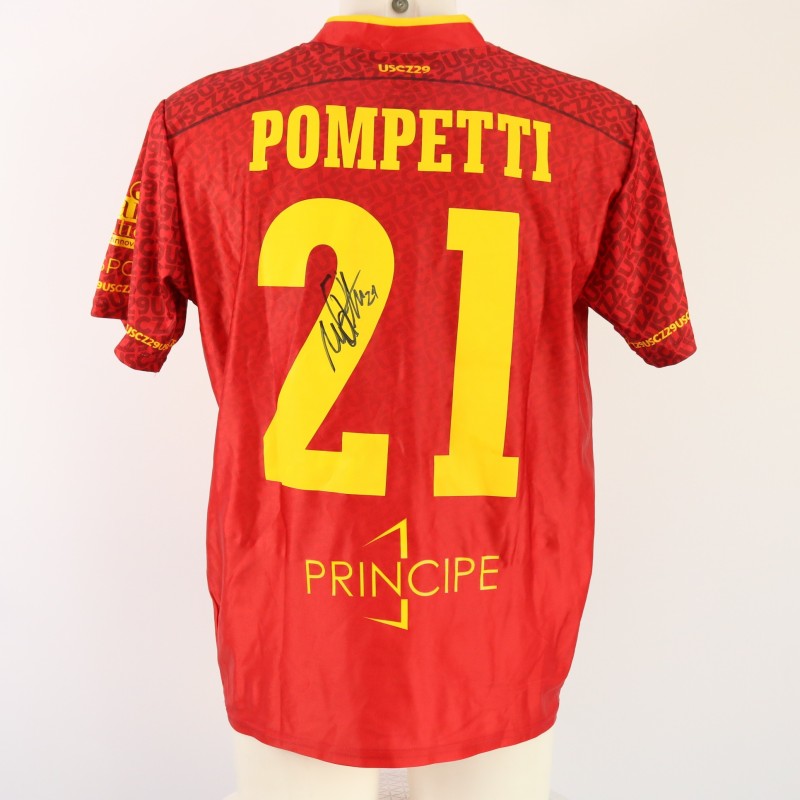 Pompetti's Unwashed Signed Shirt, Catanzaro vs Bari 2024