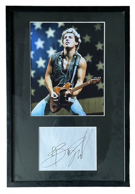 Bruce Springsteen Signed Mounted Display