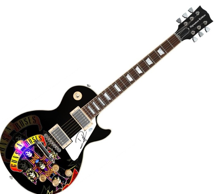 Duff McKagan of Guns N' Roses Signed Custom Graphics Guitar